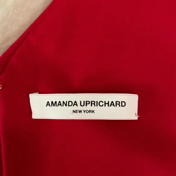 Amanda Uprichard Red Ruffle One Shoulder Mini Dress - Picture 7 of 10